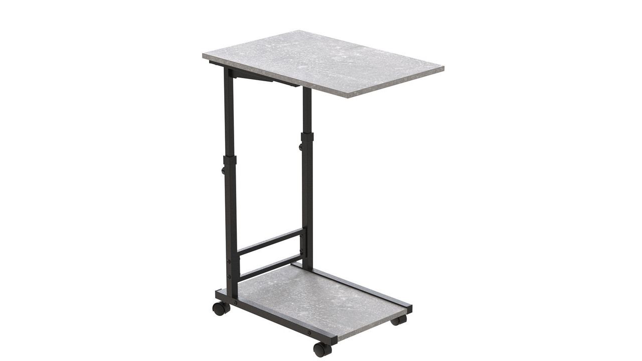 Стіл приставний Ferrum-decor Френу 62x40x60 метал Чорний ДСП Бетон 16мм (FRD-102511), фото 1