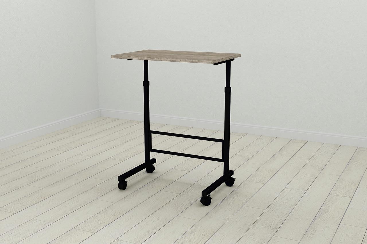 Стіл приставний Ferrum-decor Аміго 62x60x40 метал Чорний ДСП Дуб Дуб Сонома Трюфель 16мм (FRD-102530), фото 1