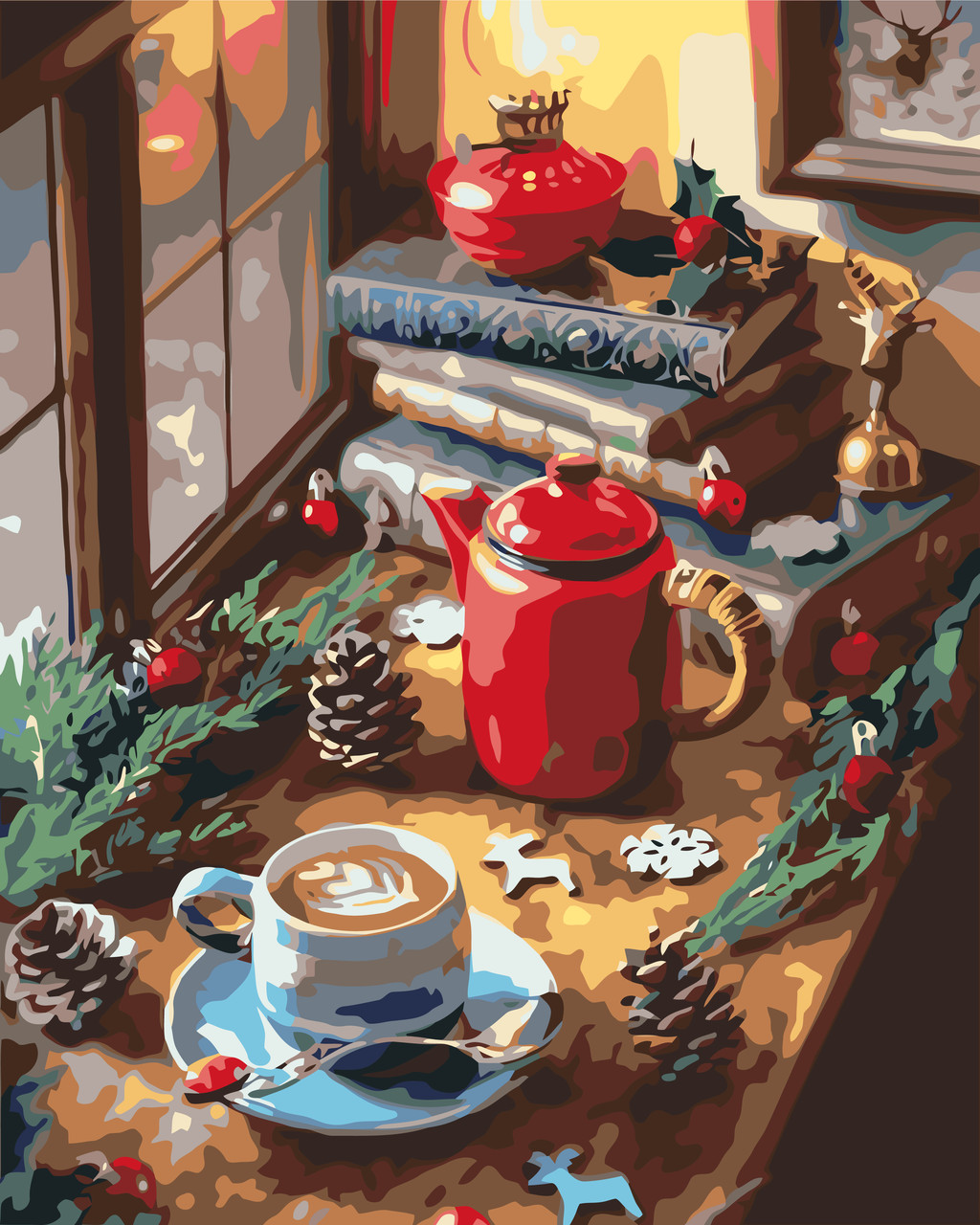 Картина за номерами Origami Різдвяний натюрморт LW 3097 40*50 см, фото 1