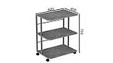 Етажерка на коліщатках Ferrum-decor Каміло 75x40x60 метал Сірий ДСП Бетон 16мм (FRD-102553), фото 3