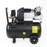 Компресор двоциліндровий Apro OFD-50MX 2.2 кВт 416 л/хв 8бар 50 л (2 крани) + олія 0,2 л (850178), фото 9