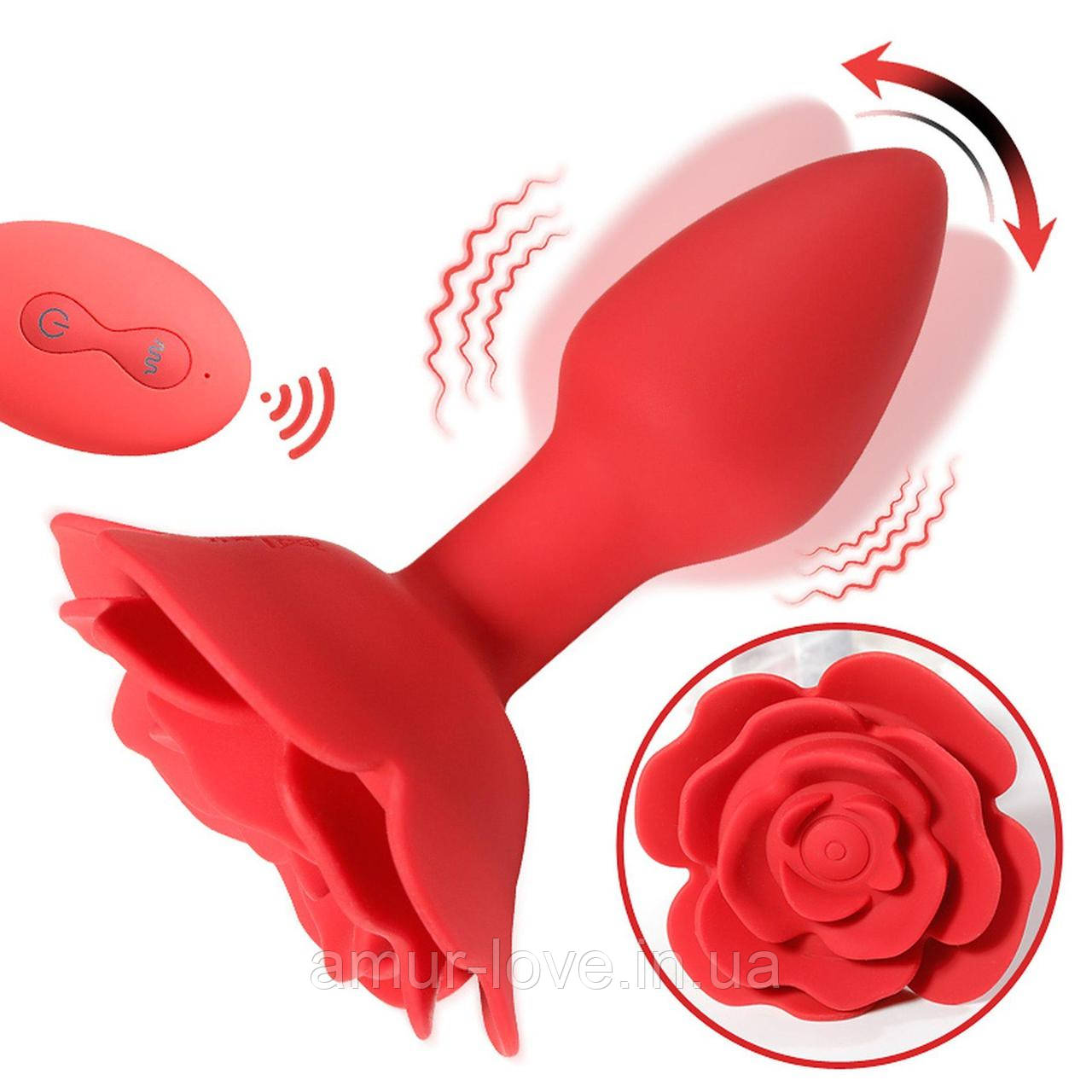 Анальний корок Rose Rotating Anal Plug, фото 1