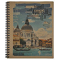 Блокнот Buromax spiral side, А5, 80sheets, KRAFT, square (assorted) (BM.2415)