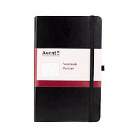 Блокнот Axent Partner Lux 125х195 мм 96 аркушів у клітинка Чорний (8202-01-A)