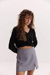 Жіночі шорти з імітацією спідниці в чорному та сірому кольорі