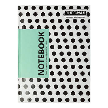 Блокнот Buromax Insolito А5 96 листів у клітинка з твердою обкладинкою бірюз (BM.24511102-06)