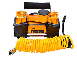 Автомобільний компресор з кейсом 12В 18А 10 атм 85 л/хв СИЛА «Трофі» (900410)