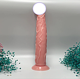 Гнучкий фаллоїмітатор на присоску 34 см, Дилдо фаллос для стимуляції, інтимні іграшки для жінок, фото 6