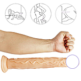 Фалоімітатор на присосці 34 см, Ділдо фалос для стимуляції, інтимні іграшки для жінок, фото 2