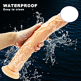 Фалоімітатор на присосці 34 см, Ділдо фалос для стимуляції, інтимні іграшки для жінок, фото 8