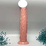 Гнучкий фаллоїмітатор на присоску 34 см, Дилдо фаллос для стимуляції, інтимні іграшки для жінок, фото 8