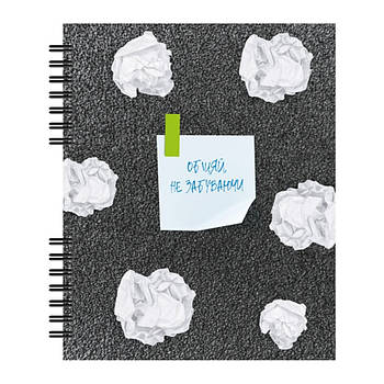 Блокнот Optima В5 пластикова обкладинка, спіраль, 60 аркушів, клітинка (O25927)