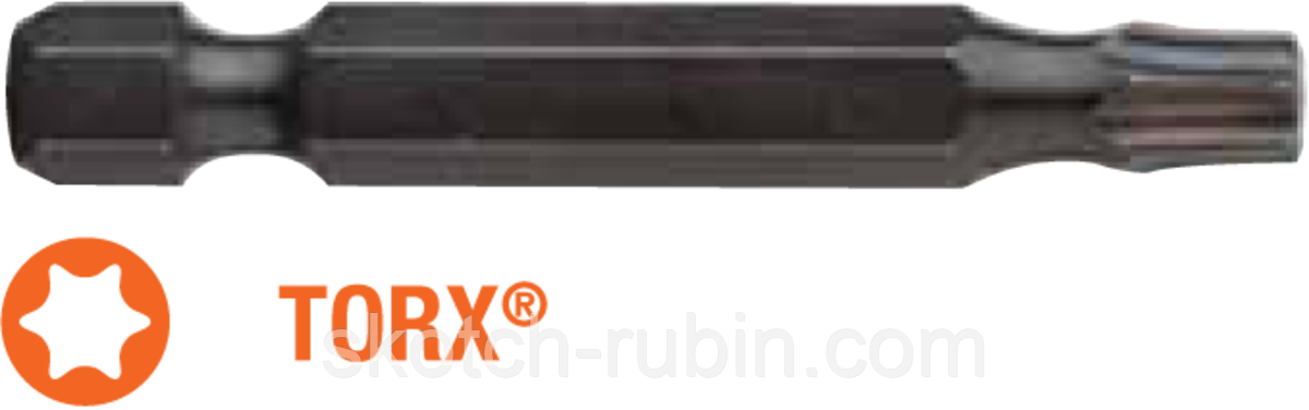 Насадка викруткова USH Industry TORX T25 x 50 мм, Torsion подовжена Уп. 10 шт.