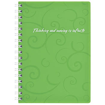 Блокнот Buromax spiral side, А6, 80sheets, Barocco, square, green (BM.2589-615)