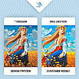 Картина за номерами Дівчина у вишиванці. Український сюжет 40*50 см Орігамі LW 31530 pbn-p, фото 3