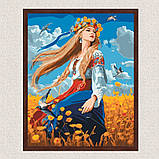 Картина за номерами Дівчина у вишиванці. Український сюжет 40*50 см Орігамі LW 31530 pbn-p, фото 9