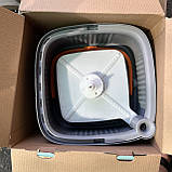 Швабра квадратна із відром SHVBR-31 для прибирання, миття підлог, вікон, стін, в комплекті з 2-ма мопами, фото 3