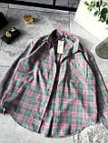 Фланелева сорочка жіноча в клітинку на ґудзиках 42-46 48-52, фото 2