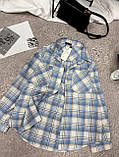 Фланелева сорочка жіноча в клітинку на ґудзиках 42-46 48-52, фото 6