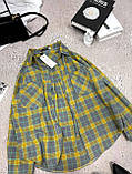 Фланелева сорочка жіноча в клітинку на ґудзиках 42-46 48-52, фото 9