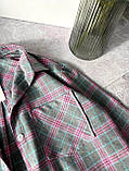 Фланелева сорочка жіноча в клітинку на ґудзиках 42-46 48-52, фото 10