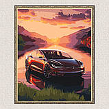 Картина за номерами Авто Тесла 40*50 см Орігамі LW 3323, фото 6