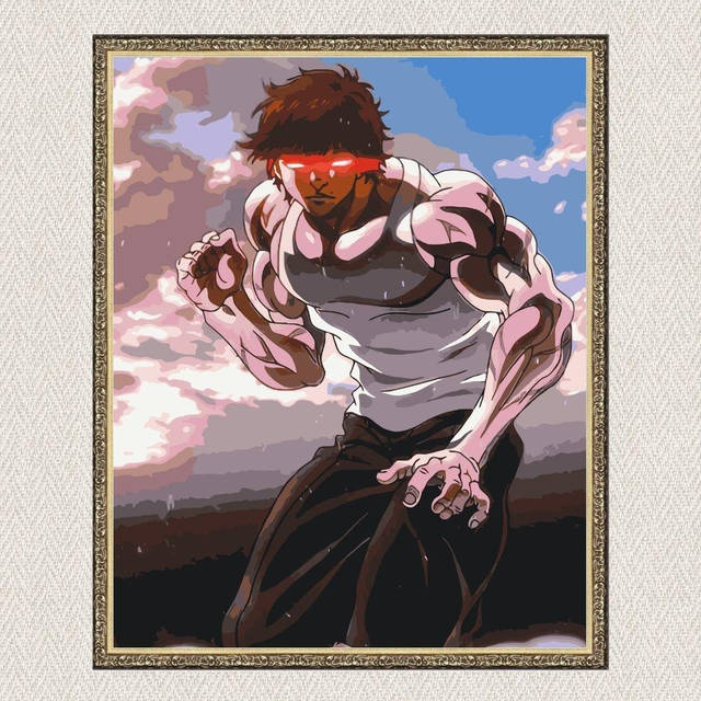 Картина по номерам Аниме. Боец Баки 40*50 см Оригами LW 31410