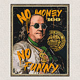 Картина за номерами Франклін. No money no funny. Золоті фарби 40*50 см Орігамі LW 3284, фото 6