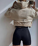 Зипка жіноча на блискавці з капюшоном тринитка на флісі 42-46 48-50, фото 4