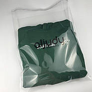 Прозора упаковка 35х45 см з логотипом на замовлення Пакет з липким клапаном для одягу та сувенірної продукції, фото 5