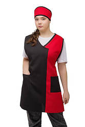 Фартух хітон продавця касира покоївки прибиральниці (подвійний зі спинкою)