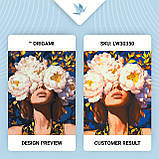 Картина за номерами Люди. Дівчина у квітах  40*50 см Орігамі LW 30350, фото 3