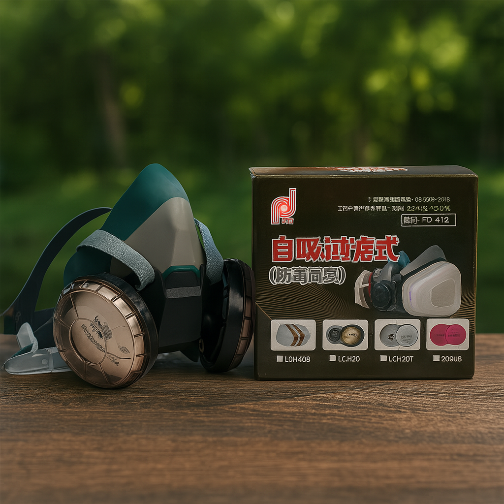 Респіратор напівмаска самовсмоктувальна FD-412 з фільтрами для захисту від пилу, газів і парів