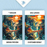 Картина за номерами Японський ранковий пейзаж 40*50 см Орігамі LW 3465, фото 3