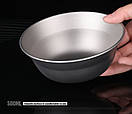 Тарілка титанова глибока Tiartisan 500 мл туристична миска з титану для походу кемпіга та туризму, фото 10