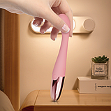 Рожевий вібратор для стимуляції точки G, Вагінальний стимулятор, Вібратор із вигнутою головкою, Інтимні іграшк, фото 2