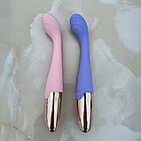 Рожевий вібратор для стимуляції точки G, Вагінальний стимулятор, Вібратор із вигнутою головкою, Інтимні іграшк, фото 10