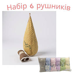 Набір рушників з мікрофібри 35×70 “Гілочка квітів”, 6 шт (арт. 668-133)