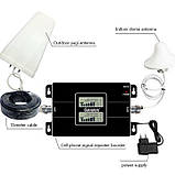 Комплект підсилювача мобільного зв'язку репітер Lintratek KW17L-GD 2G 4G 900-1800 МГц, фото 2