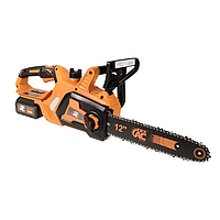 Мощная аккумуляторная бесщеточная цепная пила TEX.AC ТAОЕ-S12: с АКБ 20V, 4 Ah+ЗУ PKA11