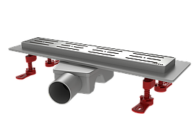 Душовий канал з площадкою під плитку, 40см, вихід в каналізацію 360°, 50мм (5301N ) 5640N