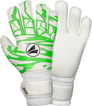Рукавички воротарські Jako GK Animal Basic RC білий, зелений DT-2596-023, білий, зелений, Размер (EU) - 10