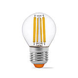 LED лампа VIDEX Filament G45F 6W E27 3000K, фото 2