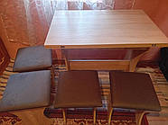 Стіл для кухні - розкладний Ш89хГ59хВ76 см - Вільха, фото 6