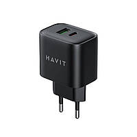 Зарядний пристрій HAVIT HV-UCP014 20 W USB+USB-C Black