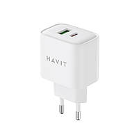 Зарядний пристрій HAVIT HV-UCP014 20W USB+USB-C White