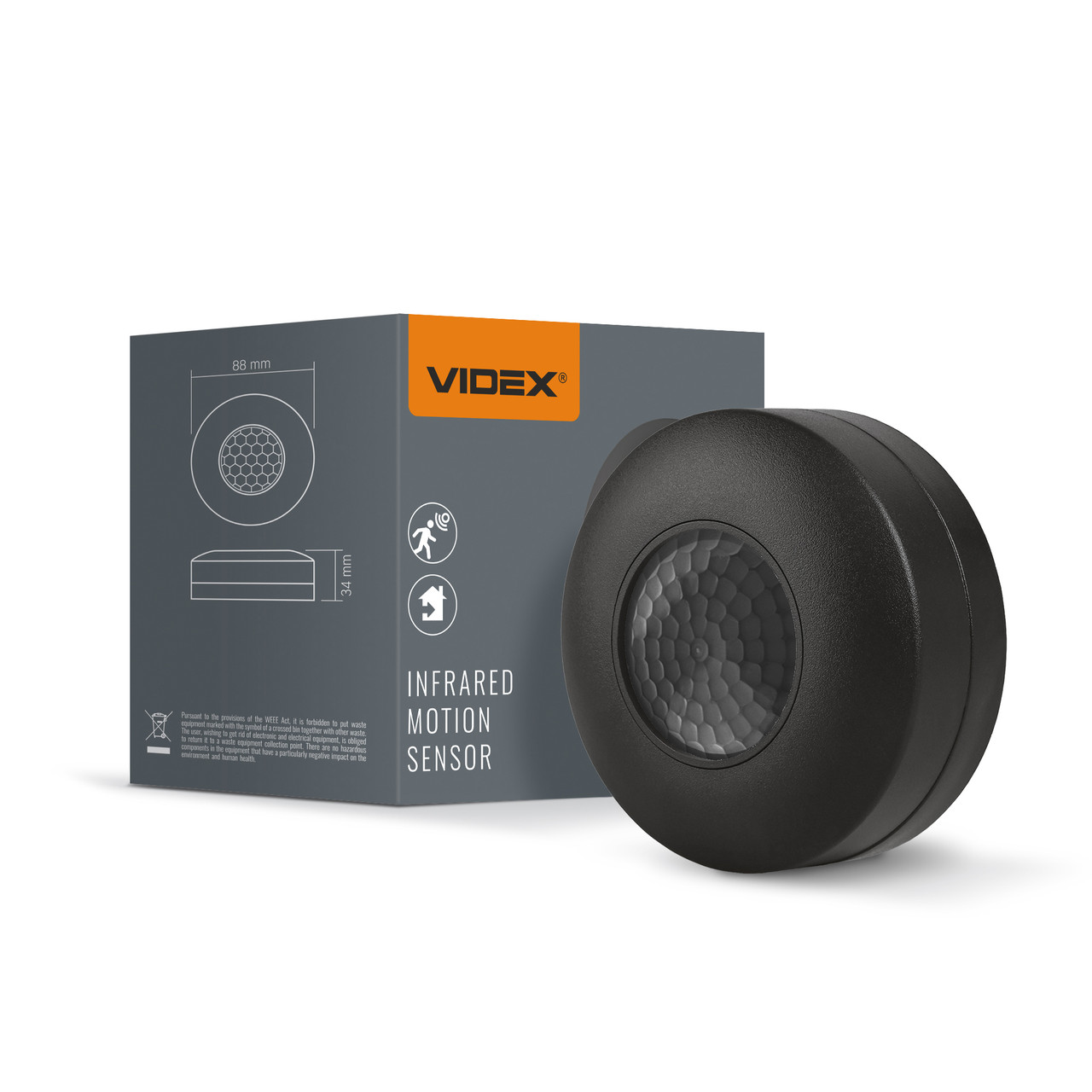 Датчик руху та освітленості VIDEX VL-SPC12B 220V 1200W інфрачервоний, фото 1