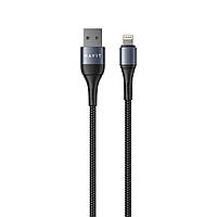 Кабель USB - Lightning HAVIT HV-CB650C 2.1A 1м Black