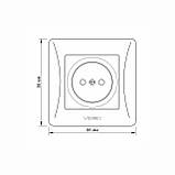 Розетка одинарна біла VIDEX BINERA, фото 5