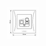 Розетка CAT6 одинарна комп'ютерна біла VIDEX BINERA, фото 5